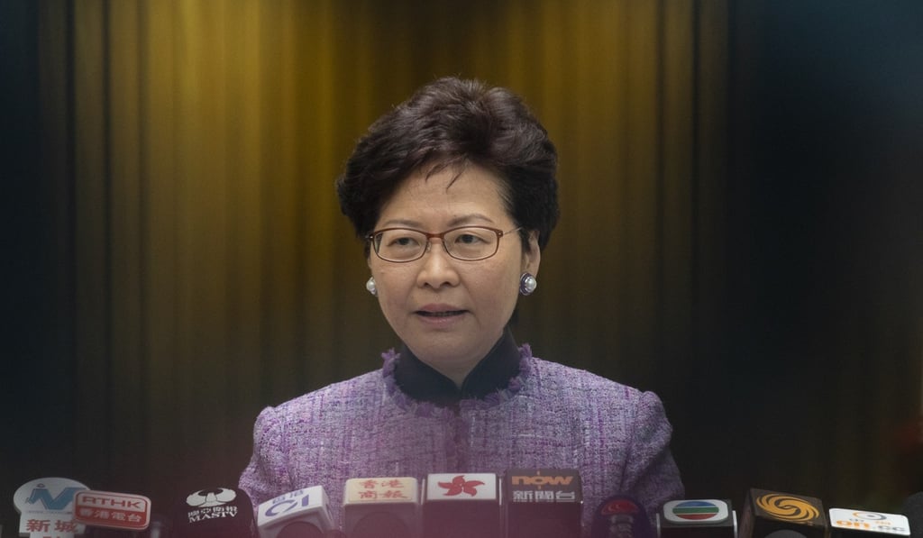 Chief Executive Carrie Lam said the issue of property prices would be handled carefully. Photo: Xiaomei Chen