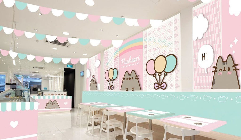 Pusheen will have her own pop-up cafe in Singapore for a time at Kumoya. Photo: Kumoya Singapore