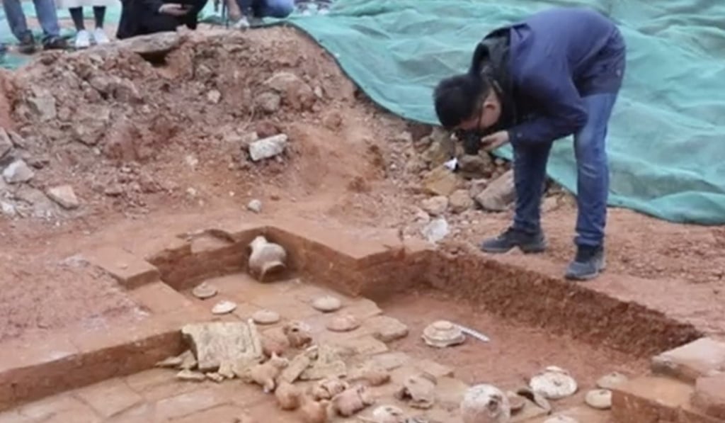 The dig at Guangzhou’s Sun Yat-sen University has unearth finds dating back thousands of years. Photo: Guancha.cn