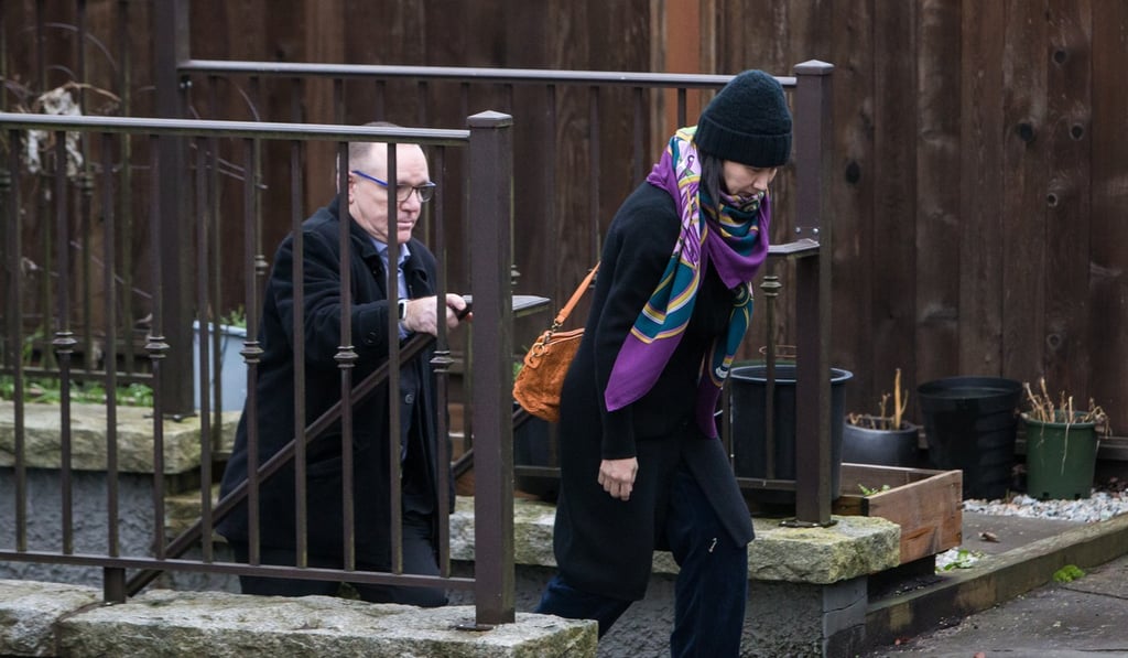 Meng Wanzhou, chief financial officer of Huawei Technologies, leaves her home under the supervision of a private security guard in Vancouver, Canada, on December 12. Photo: Bloomberg Meng Wanzhou, chief financial officer of Huawei Technologies, leaves her home under the supervision of a private security guard in Vancouver, Canada, on December 12. Photo: Bloomberg