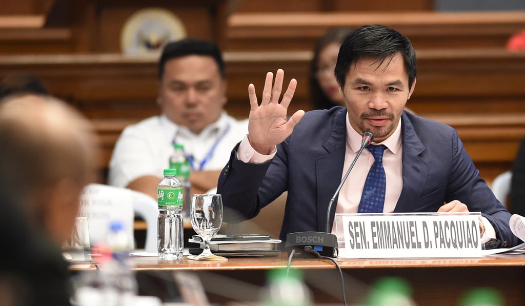 Manny Pacquiao has been a Philippines senator since 2016. Photo: AFP