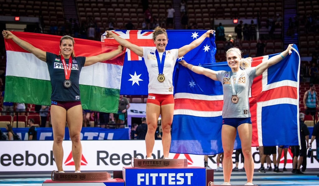 Tia Toomey, Laura Horvath and Katrin Davidsdottir on the women’s podium in 2018. Many commenters warned of the effects on the women’s category while others screamed ‘read the rules’. Photo: CrossFit Games