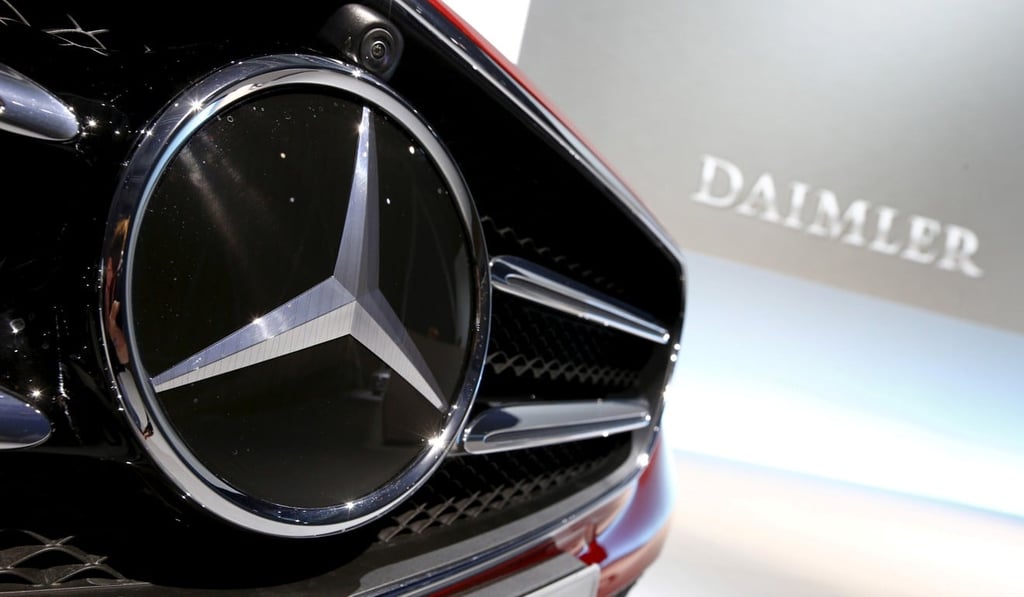 Daimler shares have dropped by a third since Geely bought its take. Photo: Reuters