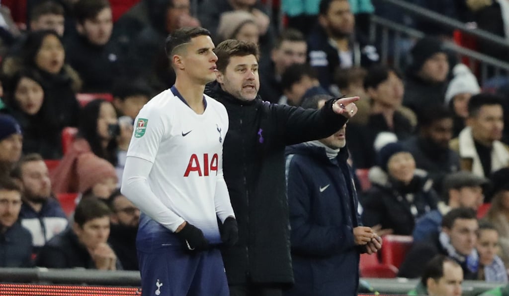 Mauricio Pochettino is a step closer to his first trophy with Tottenham after winning their League Cup semi-final first leg against Chelsea. Photo: AP