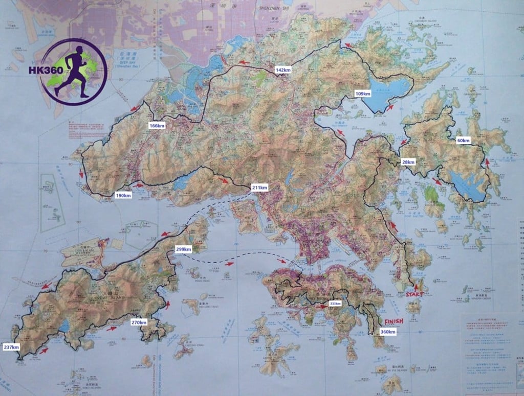 Mark Western’s route allows him to the encounter the contrasting landscapes of Hong Kong, from beaches, to mountains and even landfills.