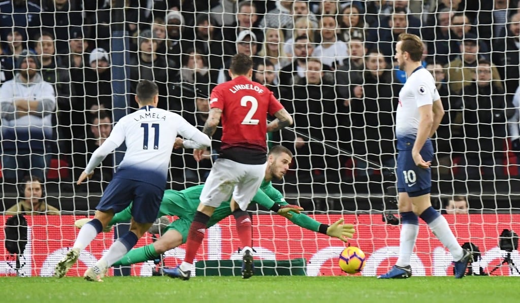 David de Gea made 11 saves in the second half against Tottenham at Wembley. Photo: EPA