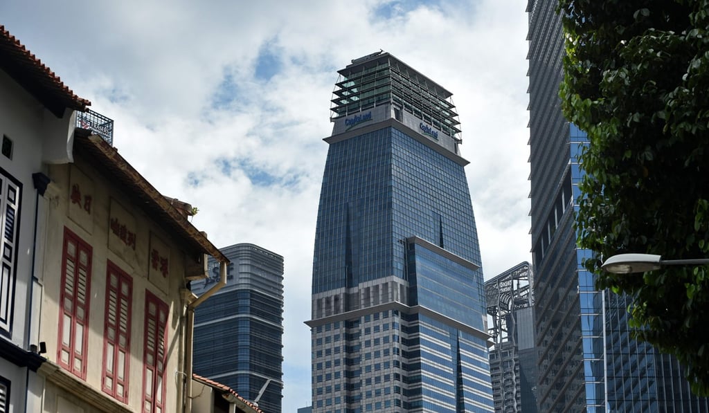 The CapitaLand tower in Singapore's financial business district. Photo: AFP The CapitaLand tower in Singapore's financial business district. Photo: AFP