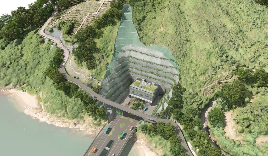 An artist’s impression of the entrance to the Tseung Kwan O-Lam Tin Tunnel, currently under construction. Photo: Handout