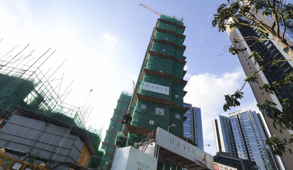 Oasis Kai Tak will be ready for occupation in the first half of this year. The photo shows construction as of September 15, 2017. Photo: Felix Wong