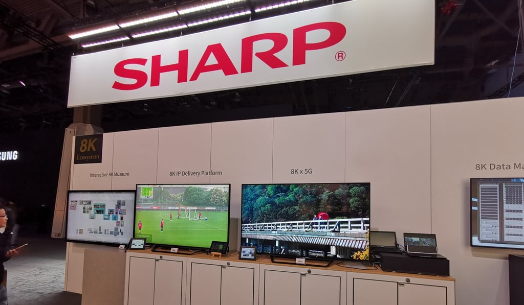 Sharp has been conducting experiments, sending live 8K video to huge screens in sports stadiums. Photo: Jamie Carter