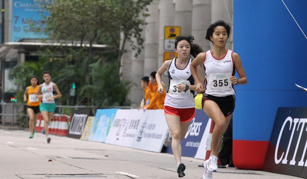 Mary Hui running like the wind at the Hong Kong International Diamond Mile. Photo: Edmond Wong
