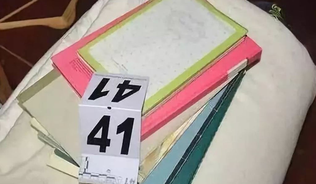 Officers found a series of notebooks in the concealed lab which, they said, drew a portrait of Lei’s increasing sophistication in cooking meth. Photo: The Paper