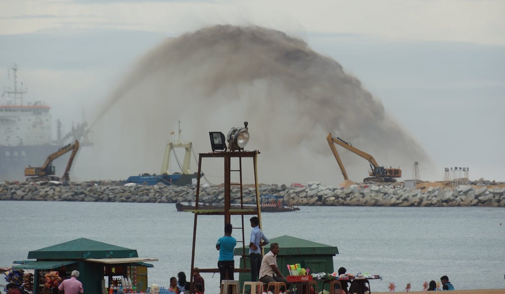 The construction site of the Colombo Port City project. Photo: Xinhua