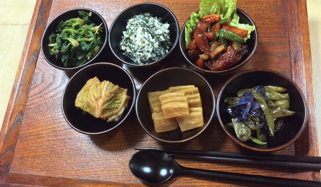 Some of the typical fare for monks and nuns at Baekyangsa Temple. Photo: Susan Jung