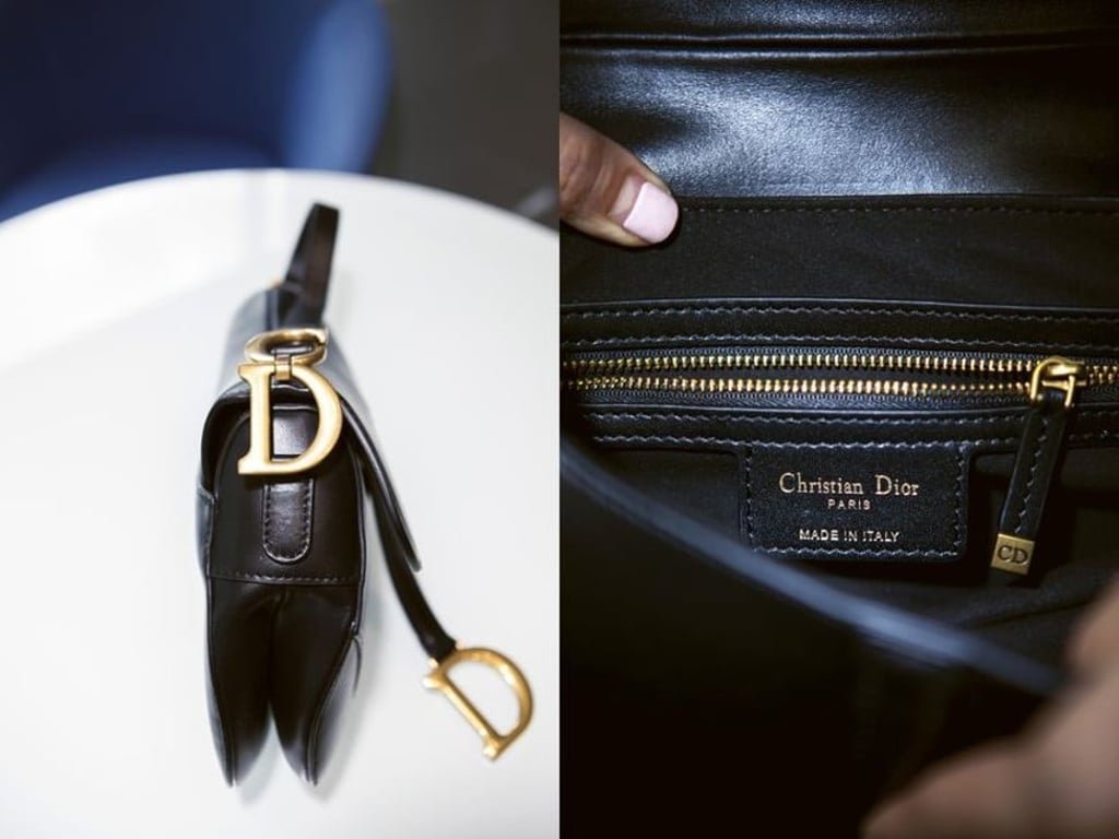 Detailing on the fake Dior bag. Photo: Giulia Marchi/Bloomberg Businessweek Detailing on the fake Dior bag. Photo: Giulia Marchi/Bloomberg Businessweek