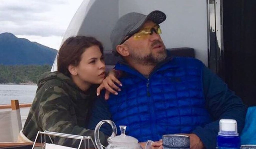Russian oligarch Oleg Deripaska and a woman who called herself Nastya Rybka, described as an escort, aboard a yacht, in a video uploaded by opposition leader Alexei Navalny. They were joined on the yacht by Russian Deputy Prime Minister Sergei Prikhodko. Photo: Alexei Navalny via YouTube