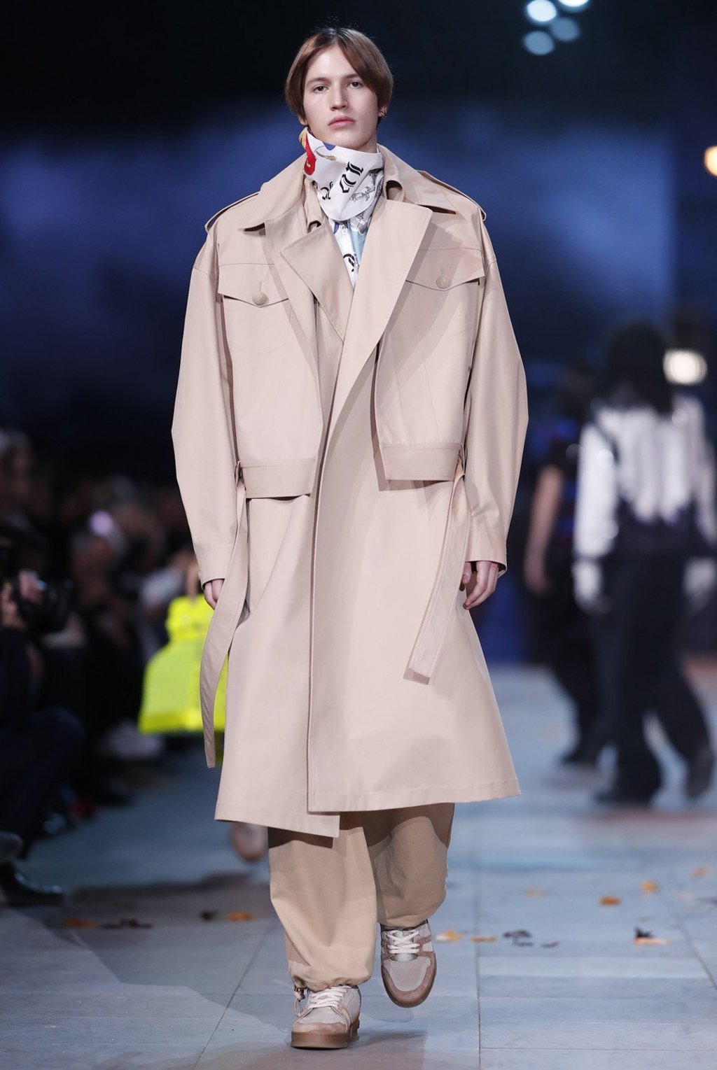 A model presents a Virgil Abloh creation for Louis Vuitton at Paris men’s fashion week. Photo: EPA-EFE A model presents a Virgil Abloh creation for Louis Vuitton at Paris men’s fashion week. Photo: EPA-EFE