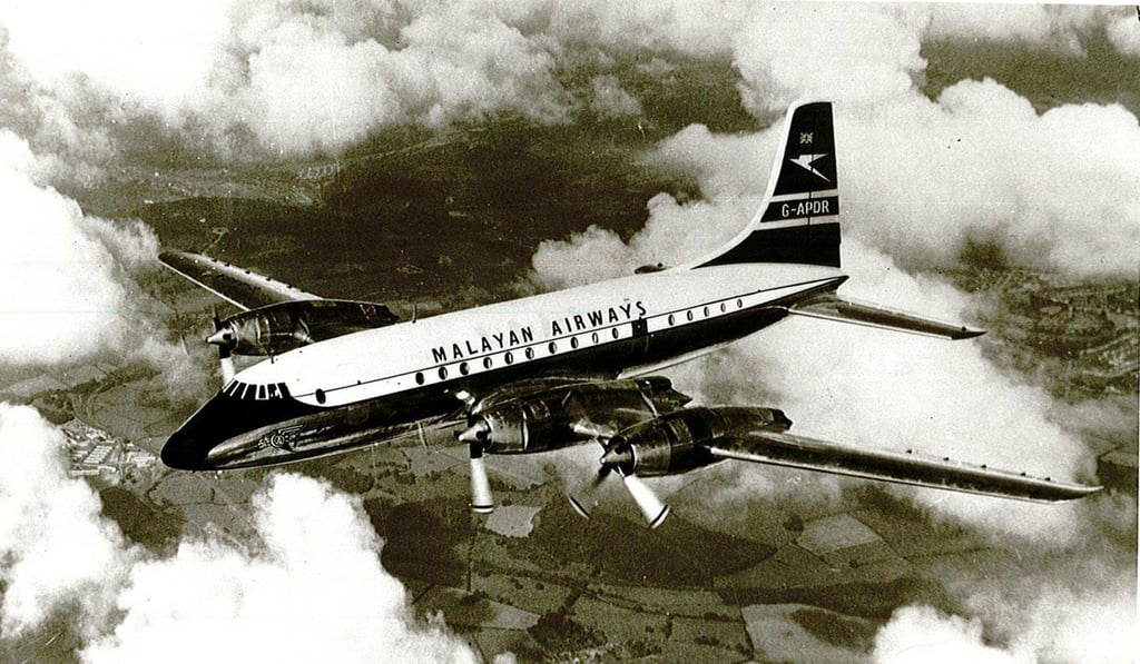 An undated photo of a Malayan Airways Bristol Britannia. Photo: Singapore Airlines An undated photo of a Malayan Airways Bristol Britannia. Photo: Singapore Airlines