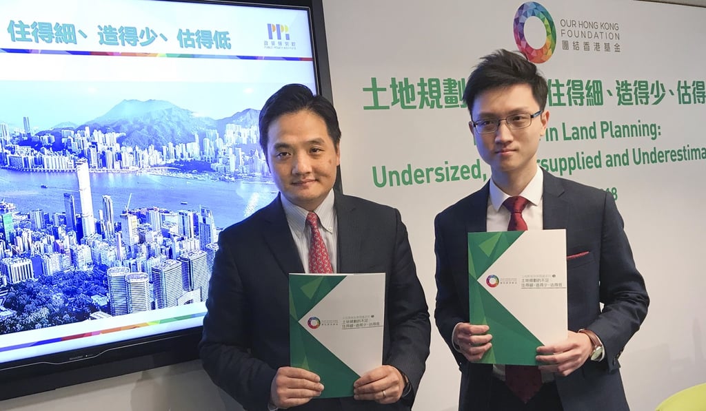 Stephen Wong (left), deputy executive director and head of public policy institute, Our Hong Kong Foundation, and Ryan Ip (right), senior researcher, Our Hong Kong Foundation. Photo: Handout