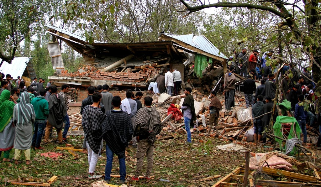Manzoor Ahmad’s house was brought down by security forces. Photo: Sameer Mushtaq
