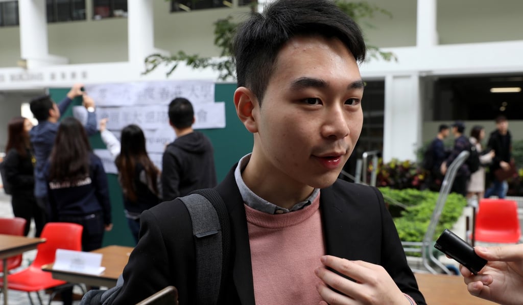 Cheng Chun-hei said he supported the idea of Hongkongers deciding their city’s future. Photo: Nora Tam