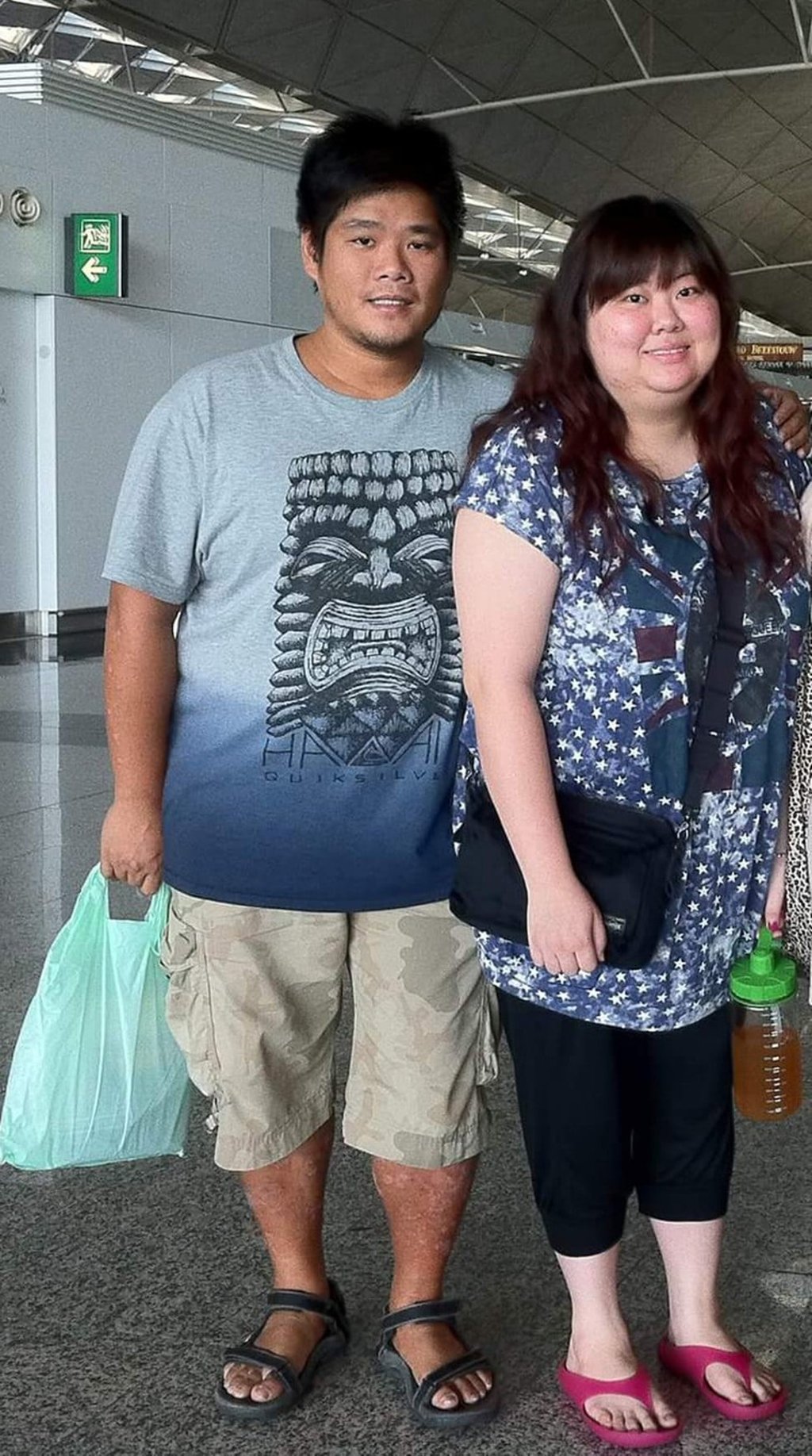 Mick and Tina before their diet.