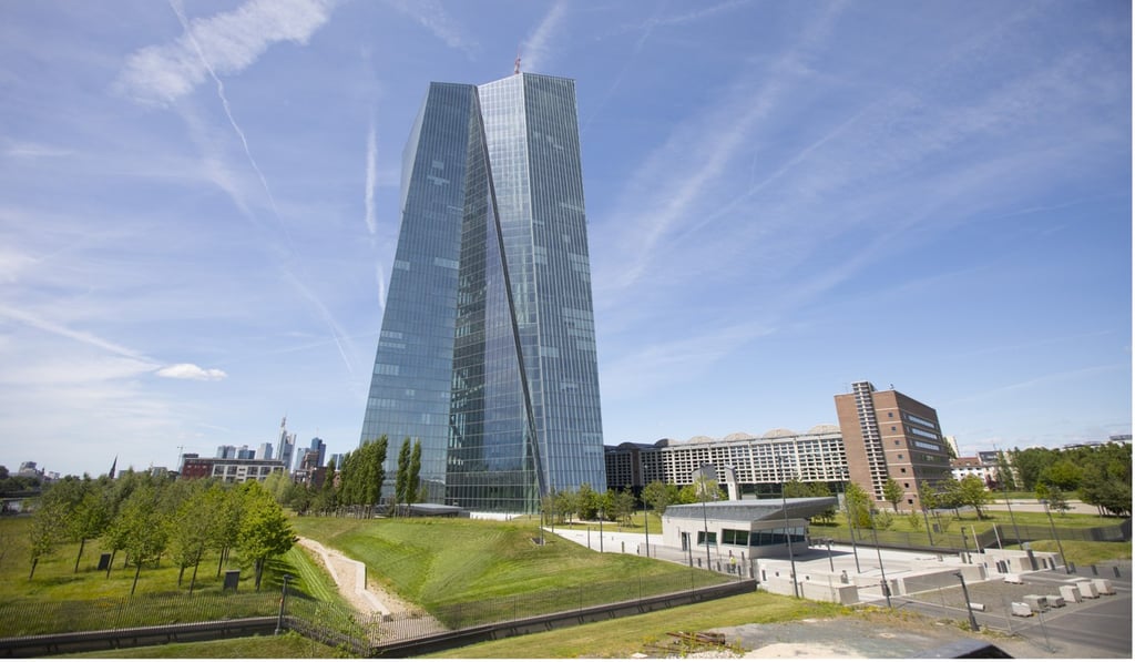 The European Central Bank headquarters in Frankfurt, Germany. The ECB is preparing to end its bond buying programme this year. Photo: Bloomberg