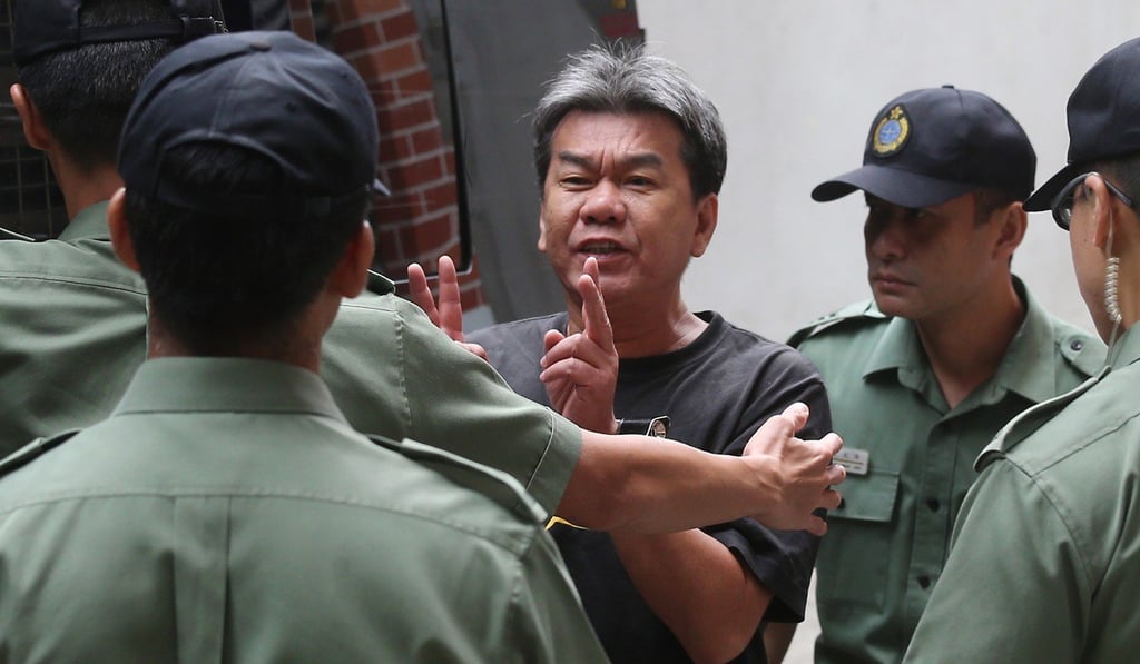 Leung Kwok-hung leaving the Court of Final Appeal in 2014 after his bail application was denied. Photo: Handout