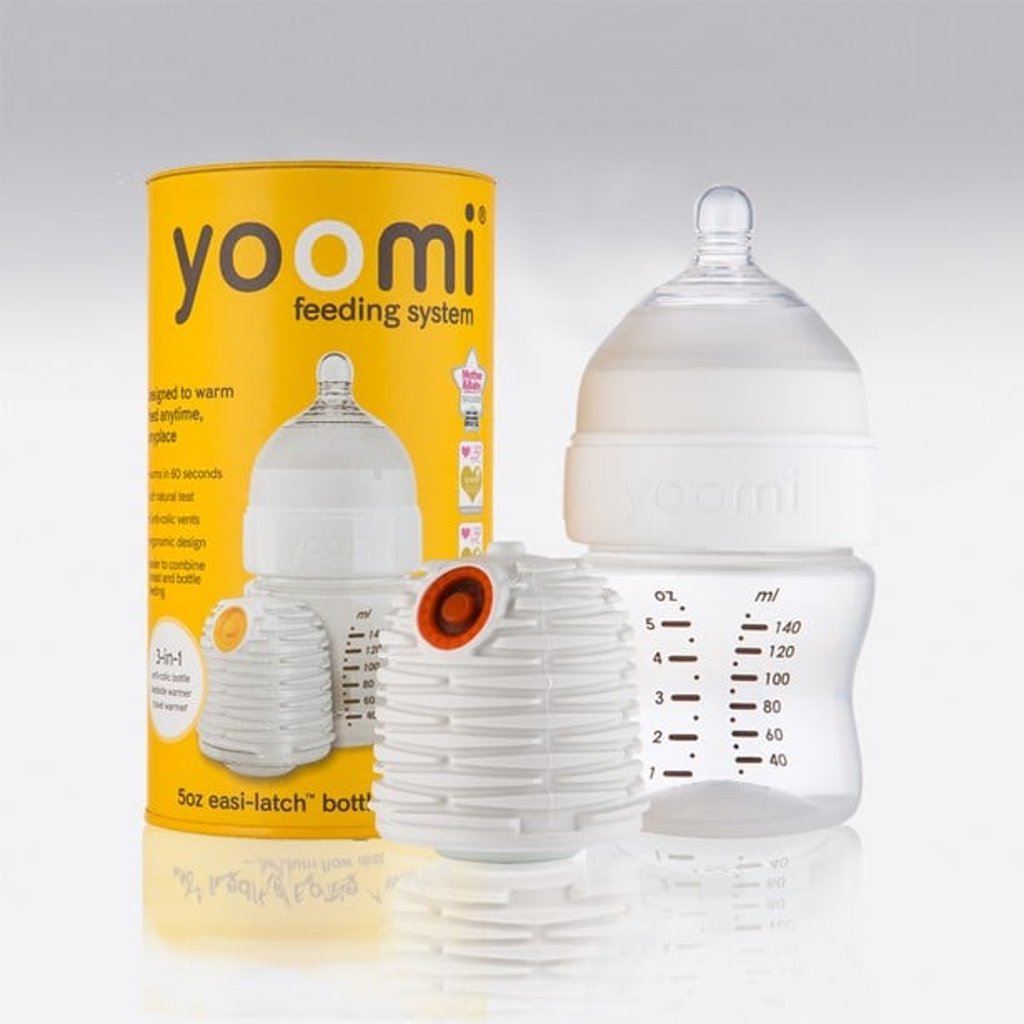 The self-warming bottle from Yoomi warms milk from the fridge in just a minute.