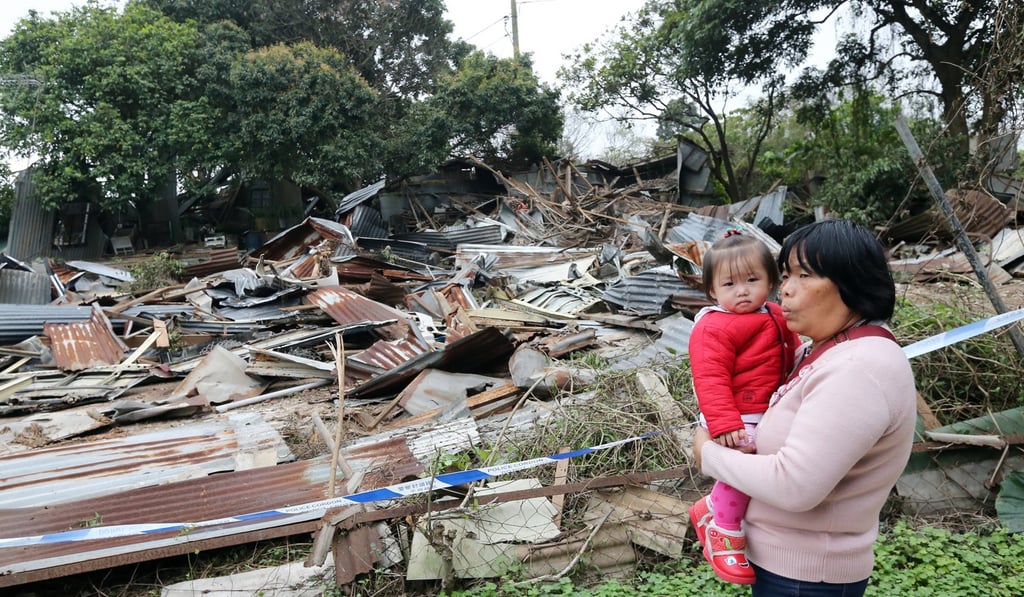 Squatter homes are demolished in a Kwu Tung North village in Sheung Shui. Photo: Felix Wong