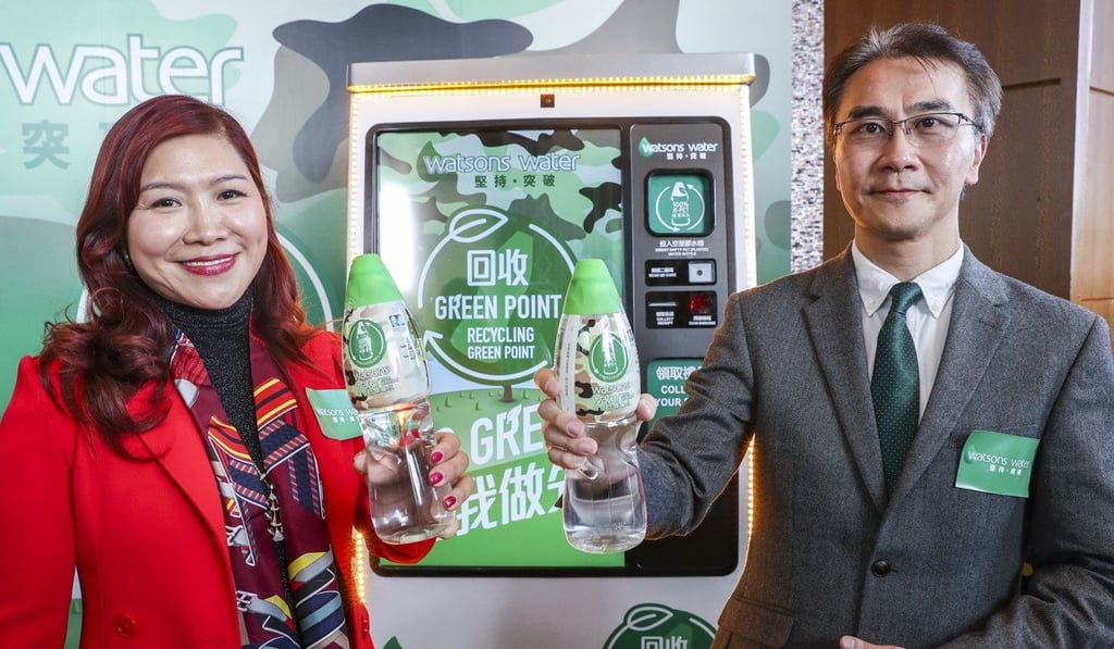 Michelle Chan and Edmond Yu reveal Watsons Waters’ plans. Photo: Winson Wong