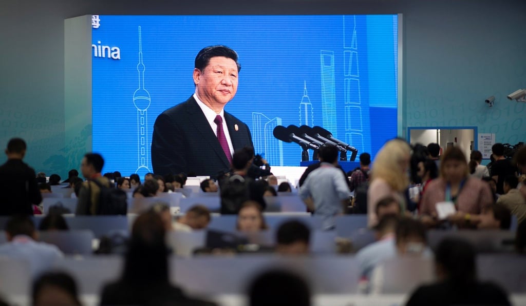China's President Xi Jinping speaking at the first China International Import Expo (CIIE) in Shanghai in November, where he announced plans for the new tech board. Photo: Reuters