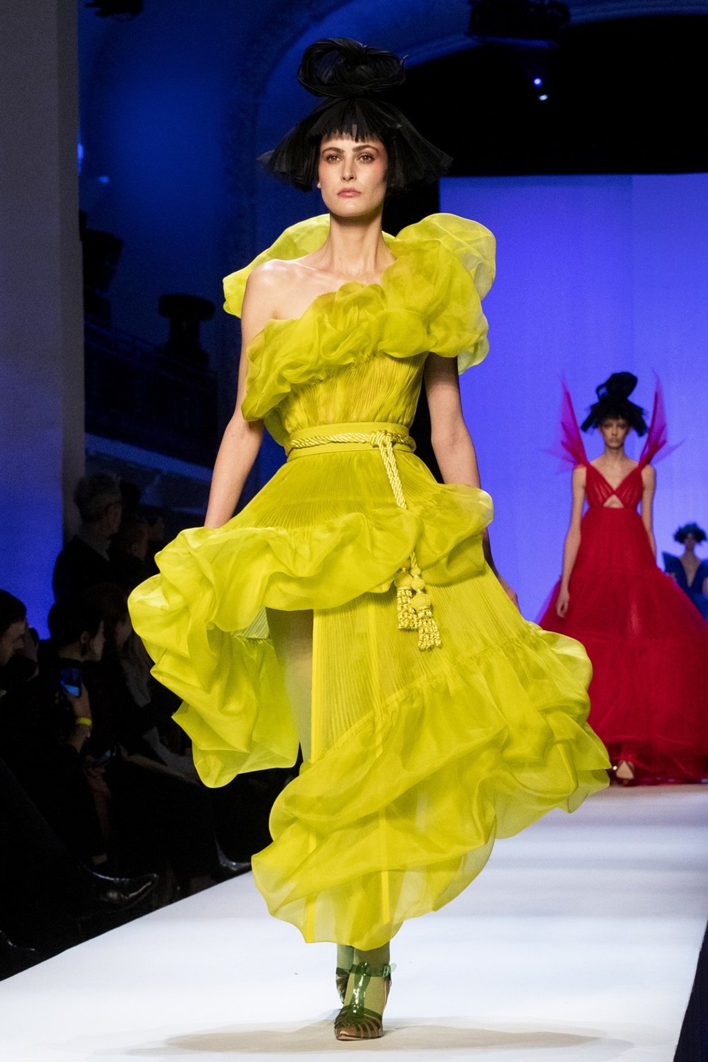 A model presents a Jean-Paul Gaultier creation in Paris. Photo: EPA-EFE