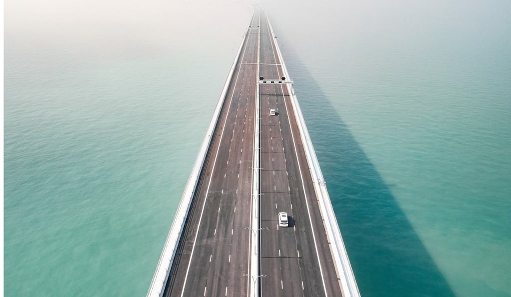 Photographer Derry Ainsworth suggests taking pictures of the Hong-Kong-Zhuhai-Macau Bridge in the late afternoon, ‘when the sun casts a strong shadow, ‘which helps to add depth and define the structure of the bridge’. Photo: Derry Ainsworth