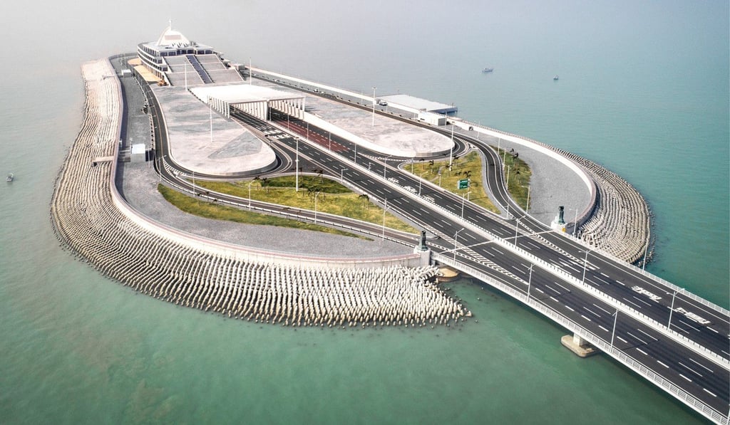One of two artificial islands which forms the entrance to the 7km-long undersea tunnel section of the Hong-Kong-Zhuhai-Macau Bridge. Photo: Derry Ainsworth