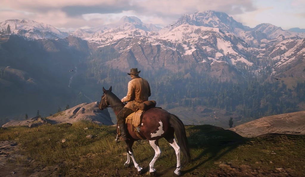 The game boasts sweeping vistas of the Wild West.