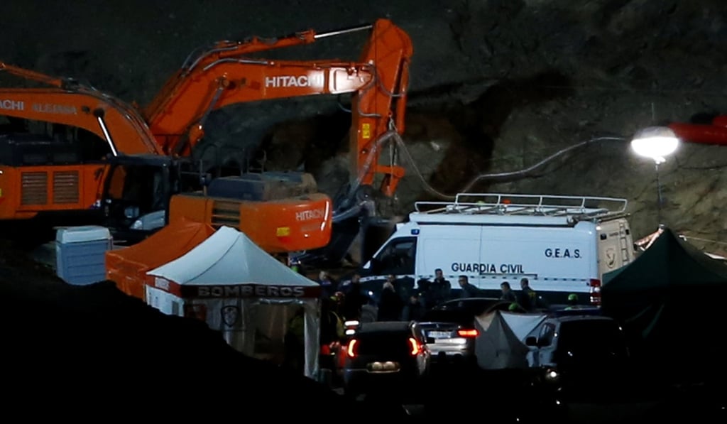 Spanish rescuers are seen after finding the body of Julen on January 26, 2019. Photo: Reuters