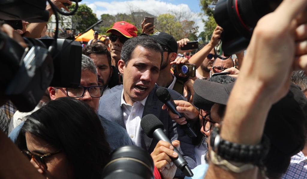 Juan Guaido at a rally in Caracas on January 26, 2019. Photo: EPA