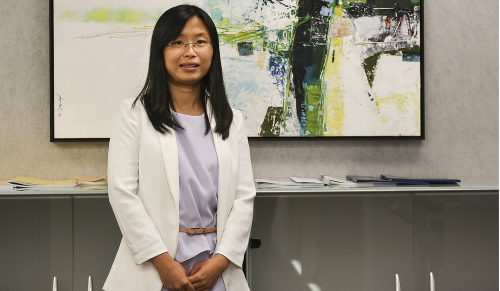 Stella Law, executive director at CHFT Advisory and Appraisal, says automated valuation model makes it easy for users to instantly calculate property values. Photo: Jonathan Wong