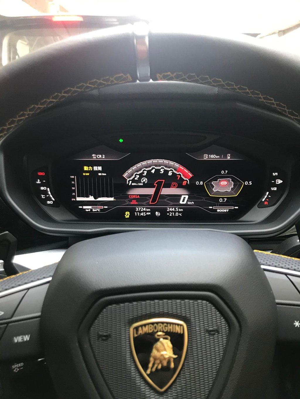 The dashboard of the new Urus.