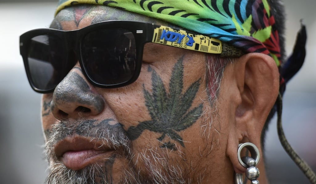 A Thai activist for the legalisation of medical marijuana. Photo: Reuters