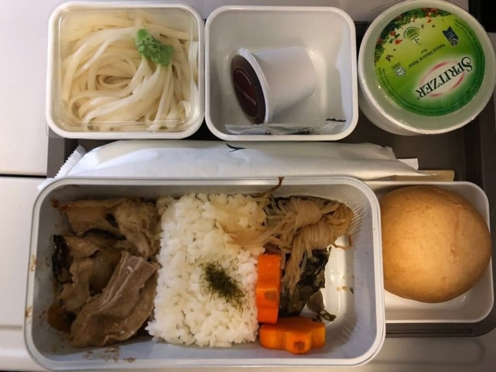 An American Airlines economy-class meal. Photo: Henry Wu/@airplanefoodselfie