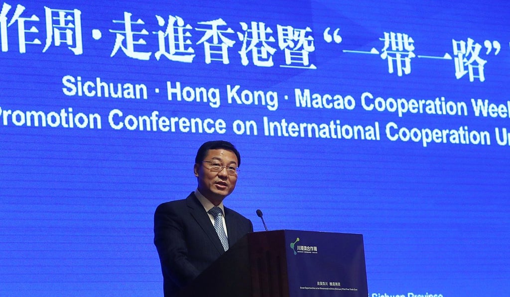 Commissioner of the Ministry of Foreign Affairs of the People’s Republic of China in the Hong Kong Special Administrative Region Xie Feng presented the awards at the ministry’s annual spring reception. Photo: Edward Wong