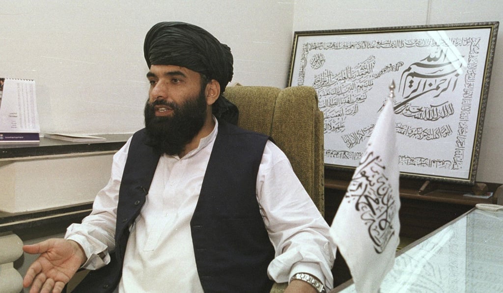 In this November 14, 2001 file photo, Suhail Shaheen, then Deputy ambassador of the Islamic Republic of Afghanistan, gives an interview in Islamabad, Pakistan. Photo: AP Photo In this November 14, 2001 file photo, Suhail Shaheen, then Deputy ambassador of the Islamic Republic of Afghanistan, gives an interview in Islamabad, Pakistan. Photo: AP Photo
