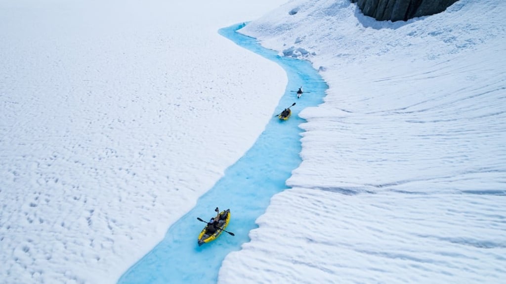 Kayaking among glaciers in British Columbia, Canada, organised by Scott Dunn