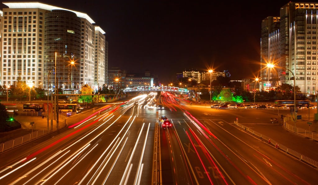 A test drive through Beijing ended up in a traffic jam on Changan Avenue. Photo: Handout