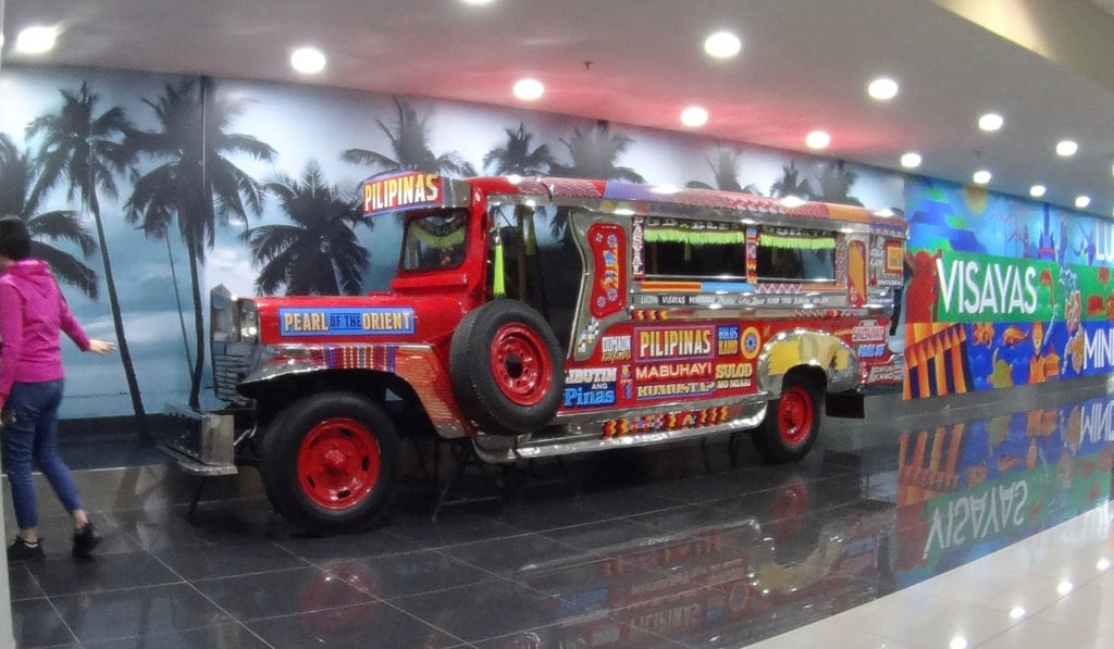 A model of a Jeepney on display at Manila airport. Photo: Benjamin O’Rourke