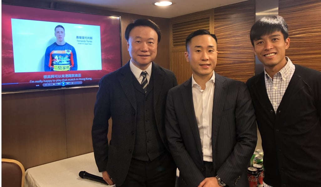 Event organiser Steven Lo Kit-sing (left) at a media conference for this year’s Lunar New Year Cup. Photo: Chan Kin-wa Event organiser Steven Lo Kit-sing (left) at a media conference for this year’s Lunar New Year Cup. Photo: Chan Kin-wa