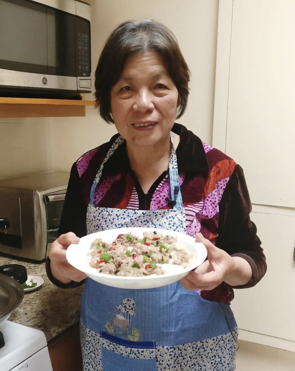 Lan Lin with a dish of steamed ribs in black bean sauce. Photo: Instagram
