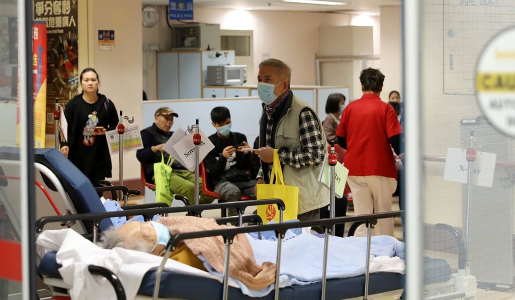 Emergency wards in hospitals are packed amid the flu season. Photo: Sam Tsang